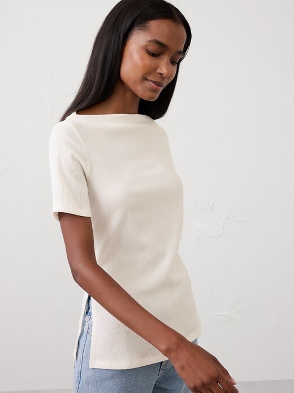 Banana Republic Jacquard Crinkle Top